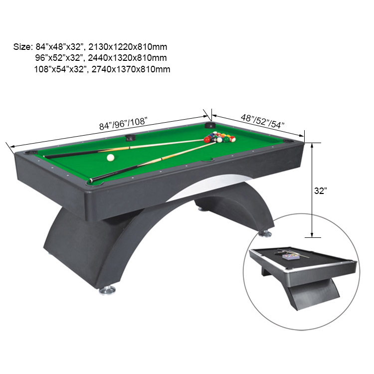 standard billiard table